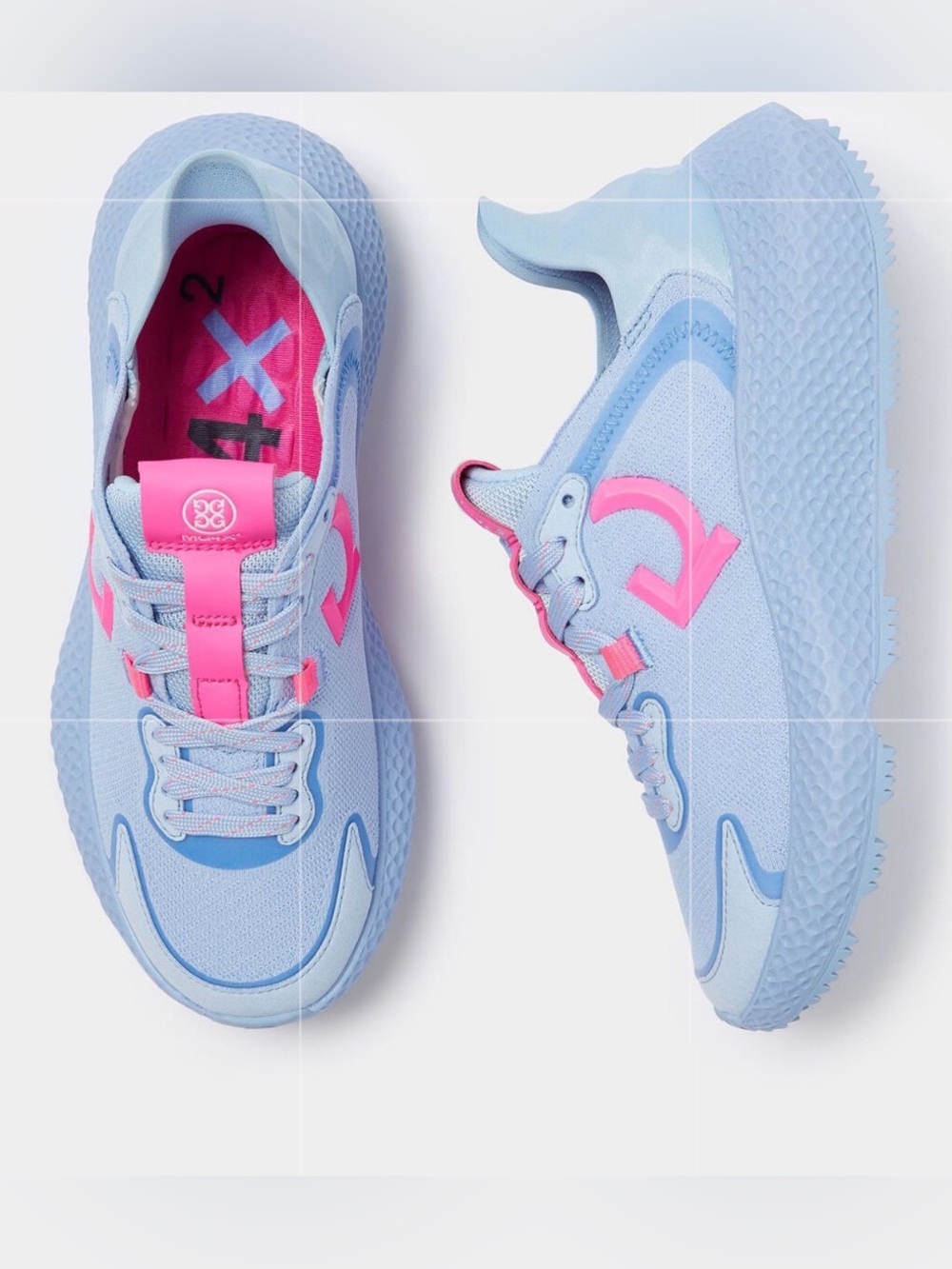 G/FORE Blue Pink MG4X2 Spikeless Cushioned Waterproof Golf Cross Trainer Shoes 9